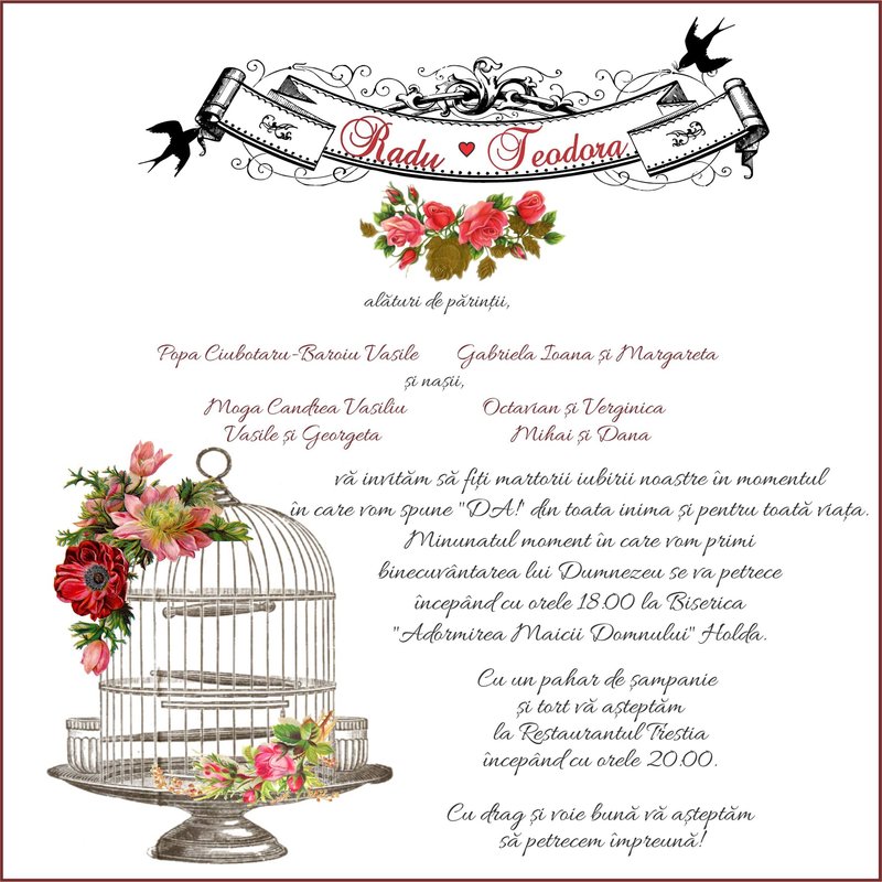 Invitatii Creative - Invitatii, marturii, meniuri