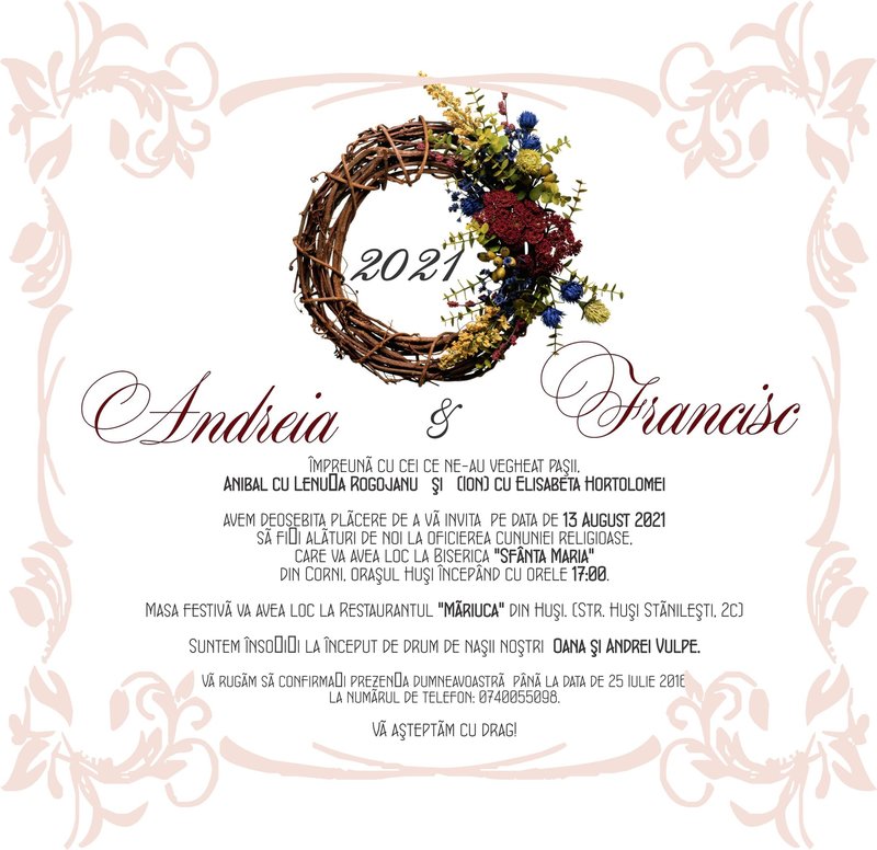 Invitatii Creative - Invitatii, marturii, meniuri